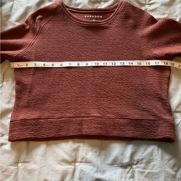 Paragon Women's Lounge Crew Neck Raglan Cropped Sweatshirt Size Small - Picture 9 of 10